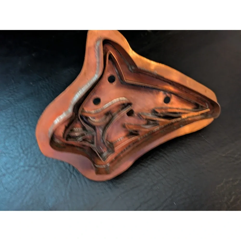 Poppys Bird Head Eagle Jay Copper Cookie Cutter 6.5 Inch Handle